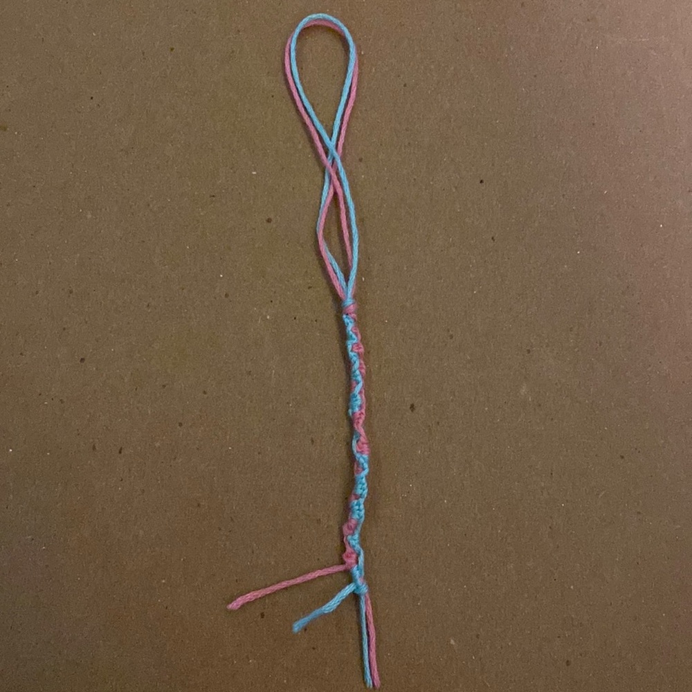 Blue pink keychain